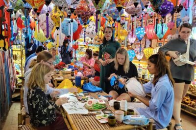 1-Hour Lantern Making Class in Hoi An - Picking Your Lantern Size, Shape, Colors, and Fabric