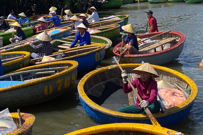 Bay Mau Cooking Class with Market Tour and Basket Boat Ride - Cam Thanh basket boat ride: water time with coconut-farm energy