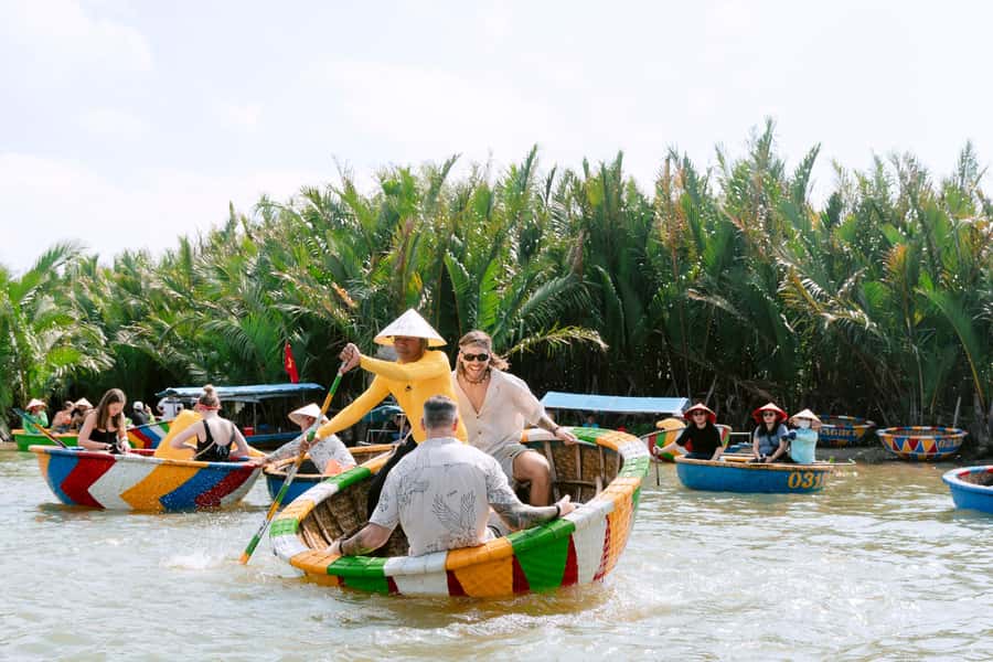 BUFFALO RIDING -BASKET BOAT & BIKE TOUR-HOI AN - Buffalo riding: the highlight, the photos, and the basics of feeding
