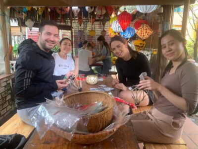 CAM THANH ECOTOUR - LANTERN - MY SON HOLYLAND FULL DAY TOUR - Cam Thanh Coconut Village: Lantern Making + a Peaceful Coconut-Forest Ride