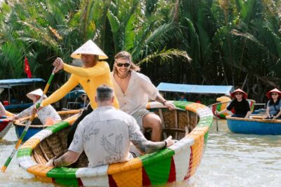 COOKING CLASS & BASKET BOAT - The bamboo basket boat ride through coconut palms