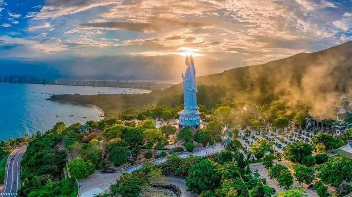 Da Nang City Side - My Son Sanctuary Small Group Tour - The Giant Lady Buddha at Linh Ung Pagoda on Sơn Trà