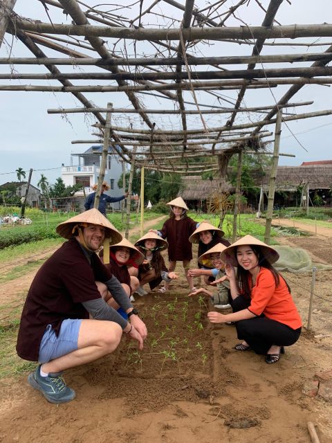 Farming with Farmers at ancient vegetable Village "Tra Que" - Lunch at Tra Que Water Wheel: cook your meal, taste the herbs