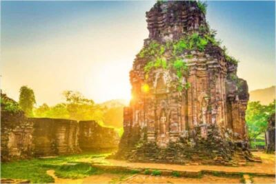 From Hoi An: Half-Day My Son Sanctuary & Sunset Cruise - My Son Sanctuary: brick towers, jungle setting, and Hindu roots