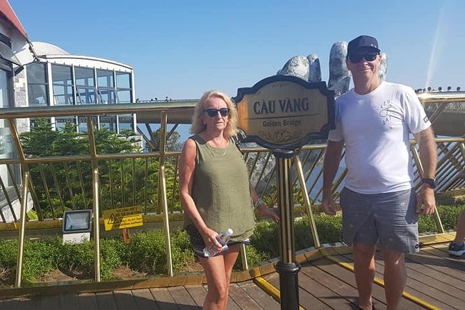 GOLDEN BRIDGE - Early Morning to Avoid Crowds & Take nice Photos - Sun World Ba Na Hills cable car plus the climbing train to gardens
