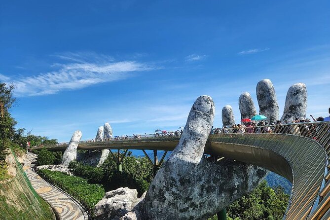 Golden Bridge - Monkey Mountain- Marble Mountains - Dragon Bridge - Marble Mountains: pagodas, caves, and the wartime hospital story