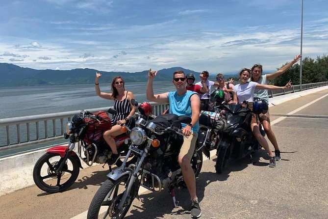Hai Van Pass Motorbike Private Tour with Mister T Easy Rider - Marble Mountains and Dragon Bridge: start with icons before the big coast ride