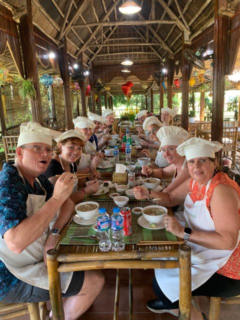 Hoi An: Authentic Cooking class in organic Herb Village - Cooking at Water Wheel: Four Courses, Traditional Tools, Real Family Energy