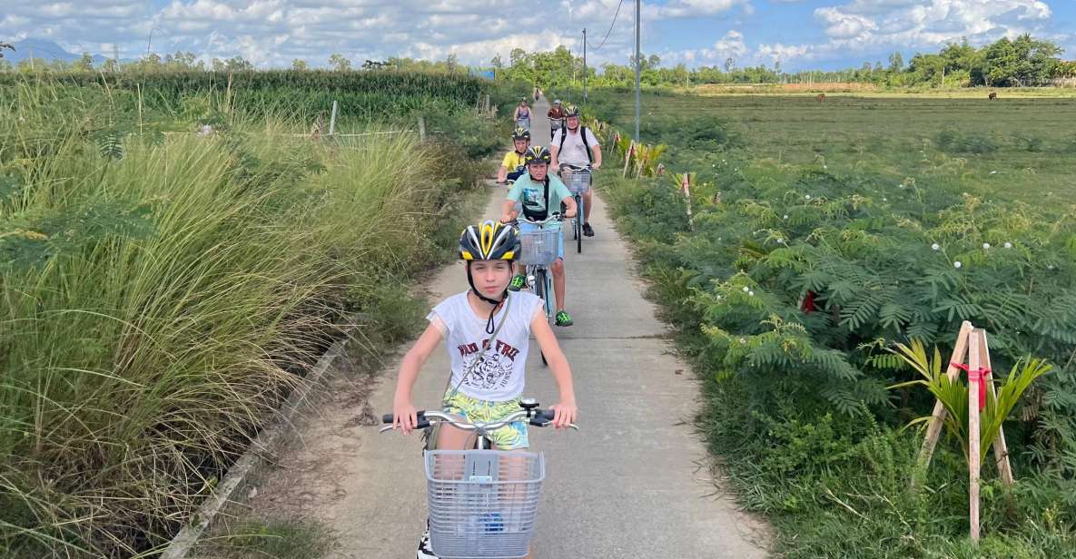 HOI AN Biking River Islands, Village Crafts PRIVATE TOUR - Cam Kim Island: bridge views, fishing lanes, and farm life