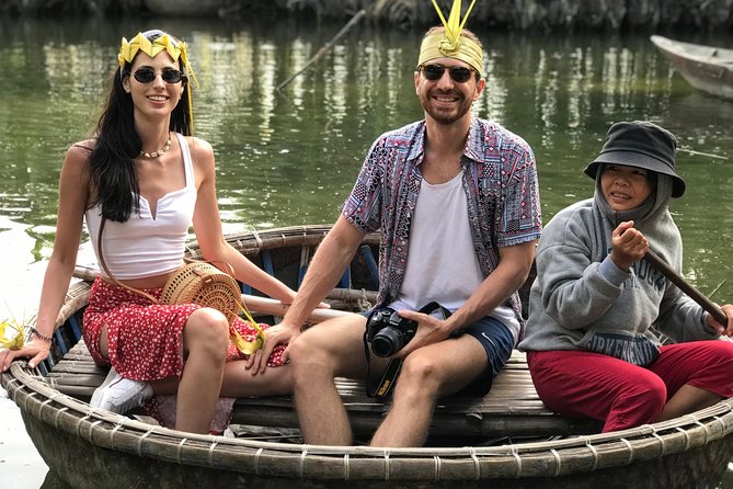 HOI AN Biking Vegetable Village, Basket Boat, Coconut Forest - The Vietnamese Meal Option: 5 Dishes and Riverside Comfort