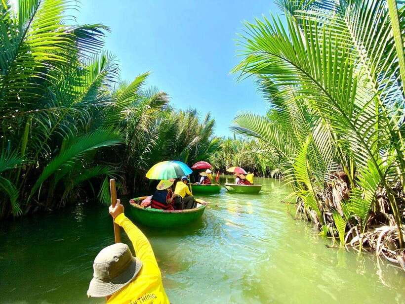Hoi An: Coconut Jungle, Basket Boat, City and Lantern Tour - The Town Shift: Market Time, Phuc Kien Hall, and Ancient Merchant Houses