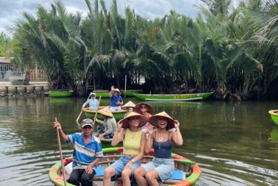 Hoi An countryside cycling Tour,Basket Boat-organic farming-lunch - Buffalo Riding: Fun Photos with Real Farm Context
