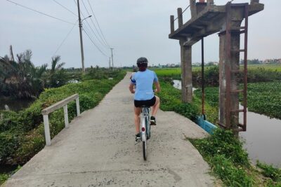Hoi An Half-Day Bicycle Tour: Visit Herb Village, Row Basket Boat - Shrimp Farms, Rice Fields, and Wildlife on Two Wheels