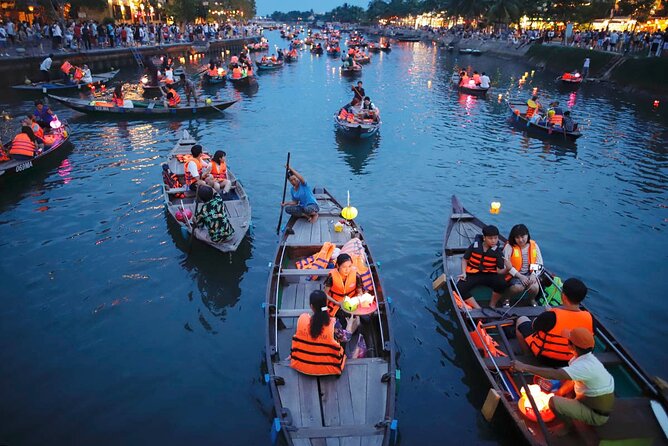 Hoi An Night Food Tour Motorbike & Lantern Cruise by Lady Rider - Cam Thanh rice fields: the sunset start you feel more than you see