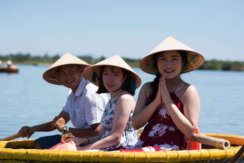 Hoian/Danang: Eco Cooking Class, Cruise Trip, Basket Boat - Cam Thanh by boat: palm channels, rowing time, and all the classic bits