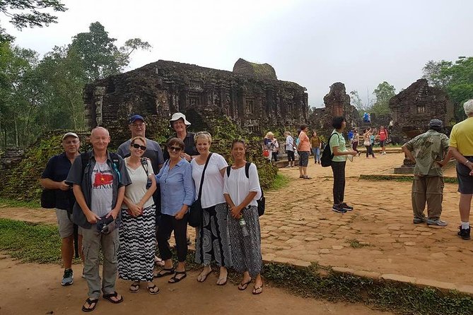 MY SON - MARBLE MOUNTAIN- AM PHU CAVE : Morning or Afternoon Tour - Marble Mountains: five-finger peaks, grotto views, and an elevator that saves time