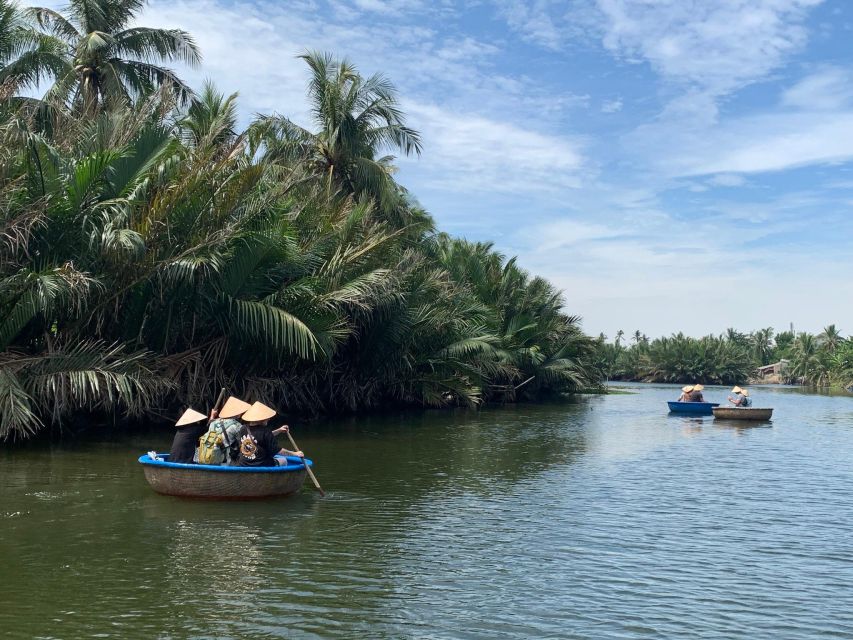 Tranquil Basket Boat Ride at Water Coconut Forest - Village Life Along the Streams: Farmers and Fishermen as Guides